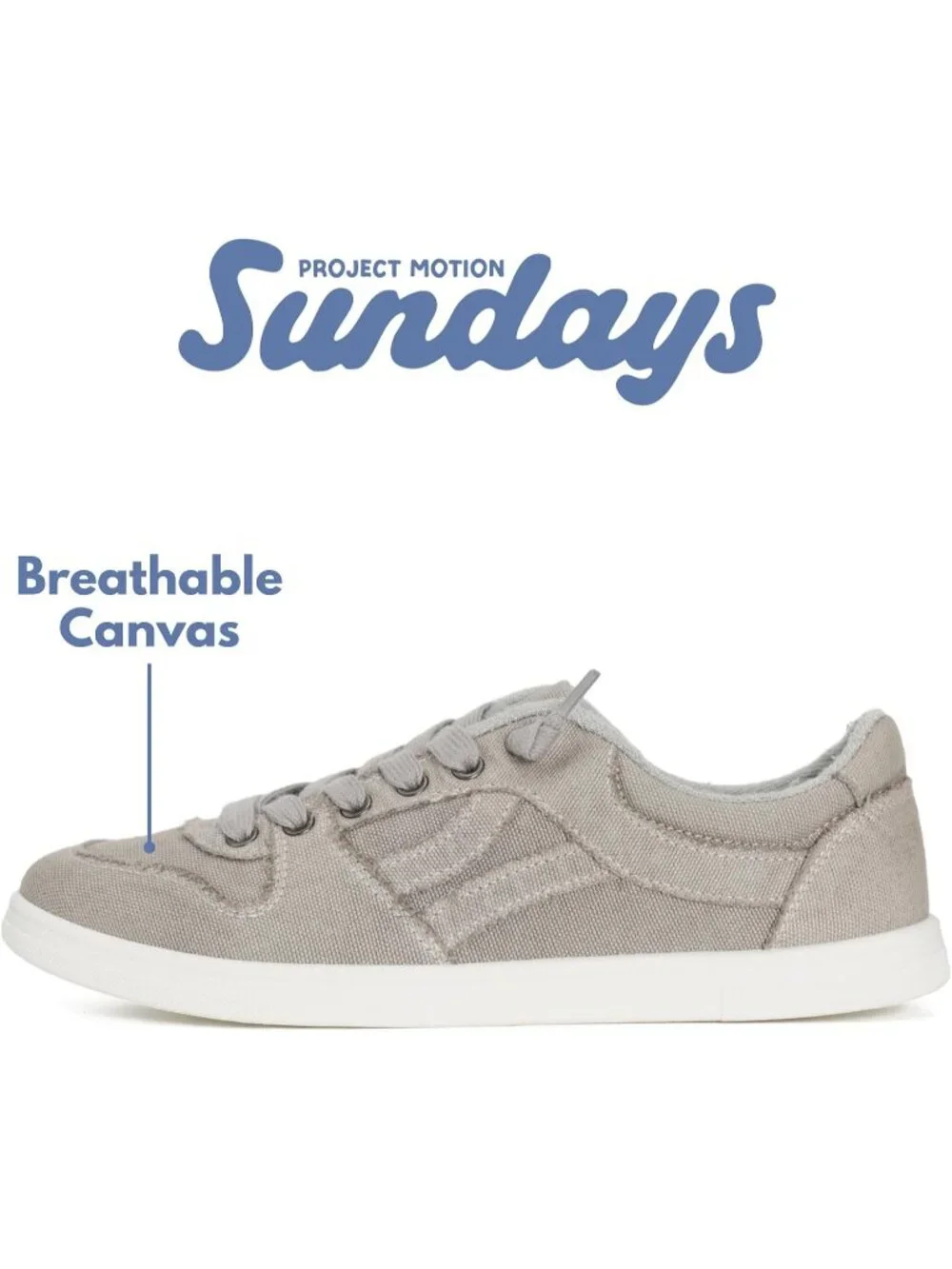 Women's Grey Comfortable Memory Foam Insole Non Slip and Lightweight Sneakers